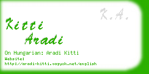 kitti aradi business card